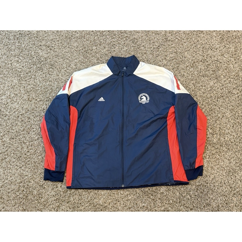 Boston Marathon 2020 Celebration Wind Breaker Women's XL Jacket Adidas Blue